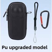 Estuche de transporte con correa para la muñeca y mosquetón para Insta360 X5 X4, paquete protector