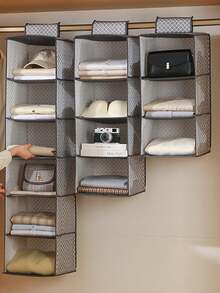 1pc Hanging Foldable Wardrobe With Multiple Compartments For Storing Clothes, Hats, And Hanging Bags. Multi Layer Wardrobe Storage Hanging Bag, Foldable Bra And Underwear Storage Bag, Clothing Sorting Hanging Bag, Clothing Cabinet Storage, Can Be Hung For Storage. Clothing Cabinet Storage, Home&Daily Necessities, Convenient And Practical, Sturdy And Durable