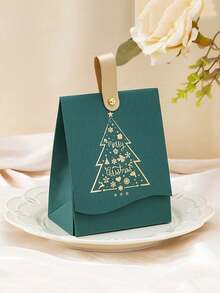 10pcs Christmas Gift Boxes - With Leather Handles, Christmas Tree Design In Holiday Red, White And Green, Suitable For Cookies, Candies, Chocolates And Small Gifts - Ideal For Business Christmas Decor, Party Favors And Winter New Year Presents. Christmas Gift Boxes, Gift Box Packaging, Christmas Decorations, Large Christmas Gift Boxes, Holiday Gifts, Seasonal Decor, Elegant Packaging, Decorative Packaging, Premium Finish (10/5PCS)