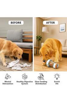 Interactive Dog Treat Dispenser Toy, Large Size Rolling Food Leak Proof Ball, Durable Chew Tooth Healthy Ball, Suitable For All Breeds Slow Feeder Puzzle Pet Toy, Slow Feeding Training Toy, Pet Food Puzzle Toy - màu xanh lá - Xem 7