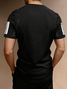 Adidas Camiseta de manga corta deportiva para hombre, ropa deportiva para entrenamiento de running y fitness, CLUB 3STR camiseta Camiseta de manga corta casual, JG0978