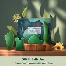 Guasha Massage, 4 Pcs Gua, Guasha Board SPA Acupuncture Therapy Point Treatment, Gua Scraping Massage Green