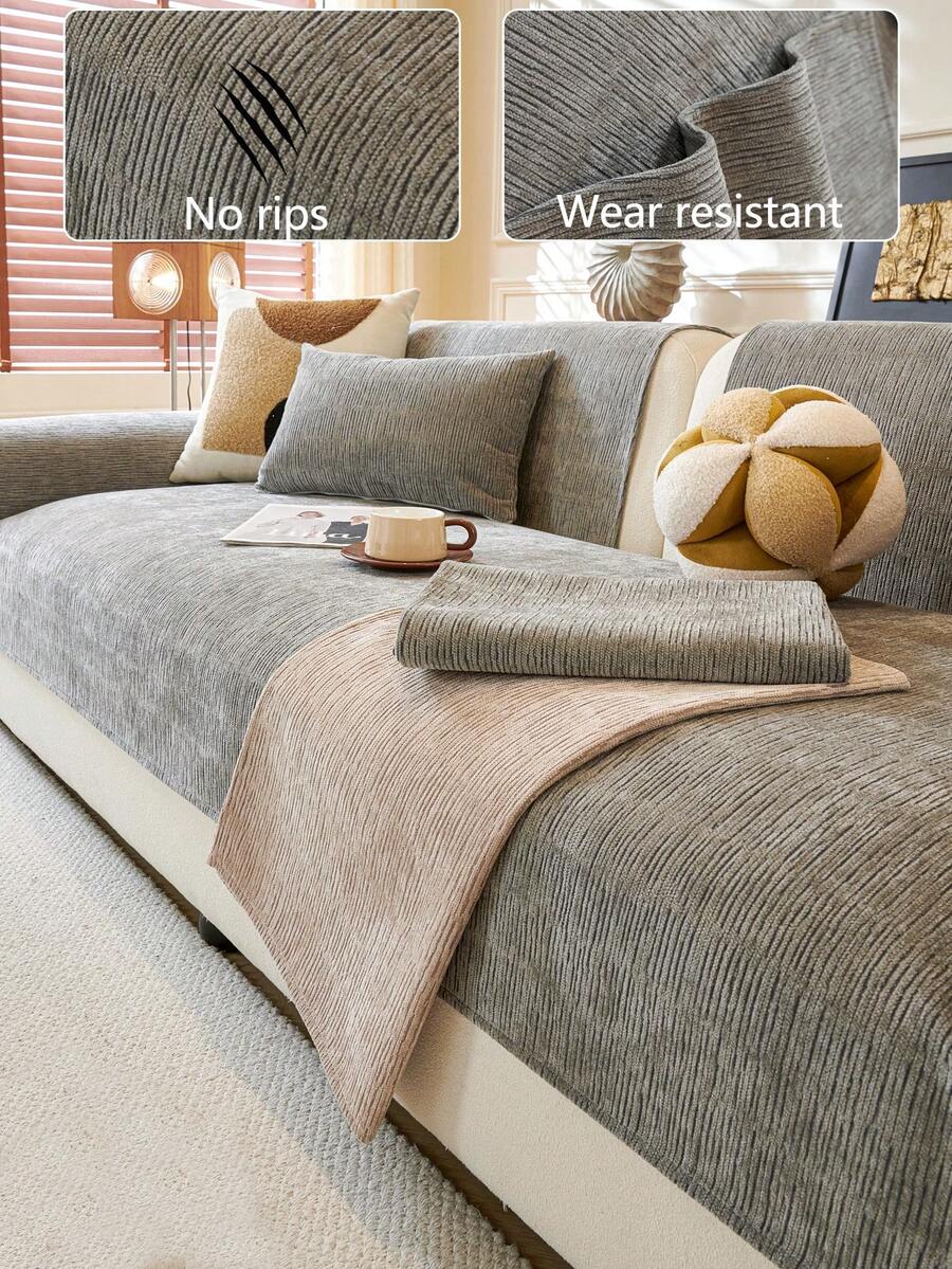 1 Vỏ đệm ghế sofa bốn mùa, tấm lót ghế sofa chống trượt tối giản hiện đại, vỏ bọc ghế sofa chống bụi và có thể giặt được, mềm mại và chống phai màu, bảo vệ thân thiện với thú cưng, phù hợp cho phòng ngủ, văn phòng, phòng khách, ghế sofa hình chữ L và ghế sofa 1/2/3/4 chỗ ngồi