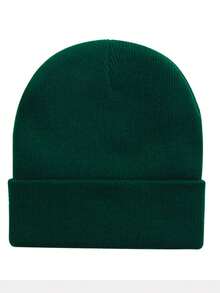 1 Pc Winter Hat Solid Color Cute Curly Beanie Winter Outdoor Soft Warm Ski Hat For Women Fashion Cuffed Plain Skull Knit Hat Unisex Casual Plush Cap