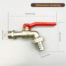 1pc High Flow G1/2 Zinc Alloy Garden Faucet, Ball Valve Body, Larger Water Flow, Suitable For Garden, Lawn, Patio, Kitchen And Bathroom