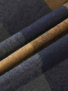 男童格子单排扣长袖衬衫