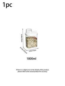 1 pièce Réservoir de stockage transparent en PET avec couvercle scellé, utilisé pour stocker les céréales et les articles divers, le stockage et le tri de la cuisine, la boîte de stockage pour aliments pour animaux de compagnie, la boîte de stockage multifonctionnelle, les décorations, la décoration de la maison, les cadeaux de Noël, les cadeaux pour la maison et la décoration de la chambre.