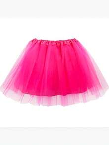 1pc Women Adult Fluffy 3-Layer Tulle Skirt With Lining, Retro 80s Christmas Run Party Ballet Costume, Puffy Tutu Skirt For Spring Summer Autumn Winter
