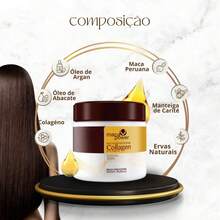 Maca Power Original Shampoo And Conditioner Kit - Collagen Mask 500ml + Hair Ends Repair Oil - Naranja Coral - Ver 3