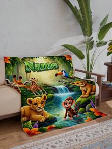 One Custom-Designed Name Blanket, Suitable For Various Occasions Including Beds, Living Rooms, Sofas, Outdoors, Beaches, Camping, And Pets. Personalized Family/Pet/Couple Text-Printed Bedding Blankets, Perfect As A Personalized Christmas Gift, Family Gift, Birthday Gift, Gift For A Friend, Gift For Her, Or Gift For Your Son/Daughter. - 款式1 - 查看 4