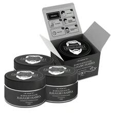 3pcs Balsamo Para La Barba,Bálsamo para el cuidado de la barba : Bálsamo para el cuidado diario de la barba que limpia en profundidad e hidrata. Fórmula clásica suave, sin alcohol. Oferta por tiempo limitado. - Negro - Ver 3