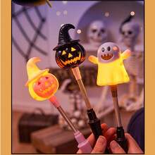 Halloween-Dekorationen im Windschädel-Dämonen-Windspiele - Rosa Kürbis - Übersicht 3