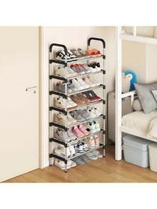 1pc Multi-Tier Adjustable Metal & Plastic Shoe Rack - Freestanding Shoe Storage Organizer, Suitable For Entryway, Hallway, Bedroom, Living Room - Easy Assembly, Space Saving Design, Fits Various Room Types,Valentine's Day,Winter