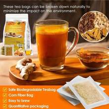 30 Bags Of 150g | Turmeric Ginger Nutmeg Tea, Turmeric, Ginger, Nutmeg Tea Bags, No Additives, No Caffeine, No Additives, Afternoon Tea, Health Tea