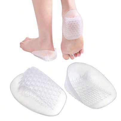 2pcs These U - Shaped Honeycomb Soft Heel Cushions Are A Great Addition To Your Footwear. They Offer Excellent Shock Absorption, Reducing The Impact On Your Heels When Walking Or Doing Sports. The Invisible Height - Increasing Feature Gives You A Little Extra Lift Without Being Obvious.