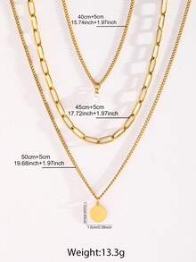 1pc Vintage Punk Rock Band Logo, Star, Moon Stainless Steel Pendant Necklace For Women, Suitable For Daily Wear, Concerts, Parties, Gifts - necklace - View 8