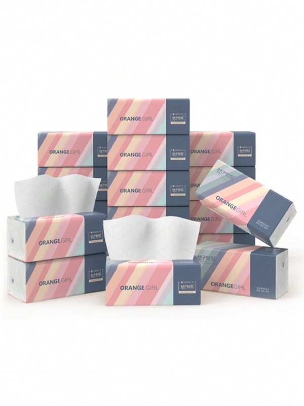 Household Paper-Drawing Thickened Sanitary Tissue 6 Packs Of 2100 Napkins-Drawing Large Packs Of Paper-Drawing Car Paper Towels