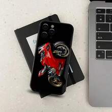 Custodia per telefono da motociclista sportiva D-Ducaties, colore nero morbido, compatibile con Apple 15, 14, 13, 12, 11, Pro, X, XS, Max, XR, Plus, Mini, e Galaxy S17, S17 Pro, S17 Pro Max