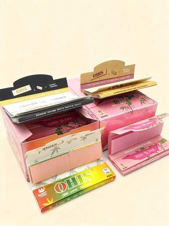 每本书 32 个预卷锥体，每箱 24 本书 - 配有优质卷烟纸和过滤嘴 - 多种颜色（粉色、绿色、棕色、黑色） - 3 厘米 X 1.73 英寸 - 理想的吸烟配件、吸烟者的礼物、日常必需品