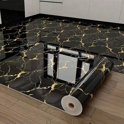 1卷大理石纹理壁纸，花岗岩图案壁纸，适用于旧家具，自粘可移除壁纸，即撕即贴厨房装饰墙贴，覆盖表面，大理石图案壁纸，易于粘贴，家居装饰，客厅和卧室装饰，优雅壁纸