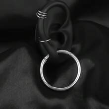 1pc Stainless Steel Fashion Round Ear Weights Hangers Ear Gauges Plugs Expander Piercing Body Jewelry Women Stretcher Earrings New