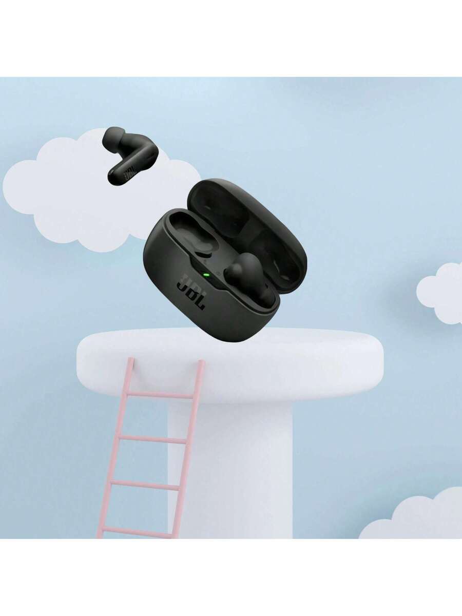 JBL WAVE BEAM 2 In-Ear Active Noise-Cancelling Headphones, Intelligently Adapt To Ambient Noise Reduction, IP54-Rated Rain And Sweat Resistance, Black