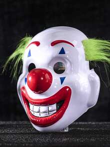 1 Piece Of Halloween Clown Masks, Scary And Funny Props, Masquerade Ball Party Plastic Clown Masks.