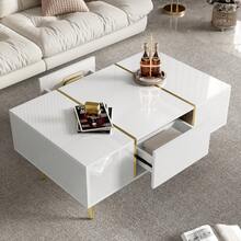 Television Stands & Entertainment Centers - White + MDF - View 8