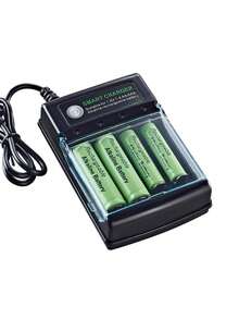 1.5V AA/AAA Rechargeable Batteries, USB Charger - High Capacity, Durable Power Source For Electronic Toys, Remotes, Monitors, Electric Toothbrushes, String Lights, Christmas Decorations, Outdoor Decor (These Batteries Are Only Compatible With This Charger)