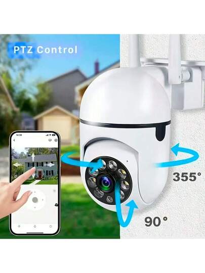 1080P WiFi Security Camera Night Vision, Spotlight Speaker Two Way Audio, Motion Tracking, 360° Pan/Tilt/Zoom, Home Indoor/Outdoor Security, Compatible Alexa, Young, Elderly Pets, Indoor Moderne System Wireless Connection Surveillance view 9