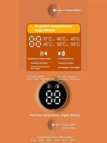 1pc Milk Warmer Cup Pad, Portable Milk Warmer, 6-Level Digital Temperature Control Milk Bottle Warmer, Suitable For Maintaining Or Heating Water/Milk Above 35°C, Constant Temperature Heating USB Powered Leather Gift