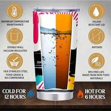 1pc 20 Oz Stainless Cup|The Quack Duck Journey|Available In Multiple Sizes For Different Needs|Tumbler|Enjoying Hot Cocoa On A Chilly Winter Walk|Hot And Cold|The Quack Duck Journey