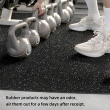 NetHong Thick Gym Floor Mats EVA Foam & Rubber Top Interlocking Waterproof Exercise Mats - Black - View 8