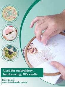 30pcs/Bottle Tip Embroidery Needles, Yarn Sewing Hand Needles, Cross Stitch Embroidery Needles, With Needle Bottle