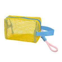 Borsa Tofu minimalista dai colori della dopamina, borsa cosmetica a rete di grande capacità, borsa da viaggio portatile e colorata in rete, borsa per articoli da viaggio per la scuola, le vacanze e il ritorno a scuola, borsa da toilette impermeabile, borsa per il trucco, borsa da toilette per crociere, per donne e uomini