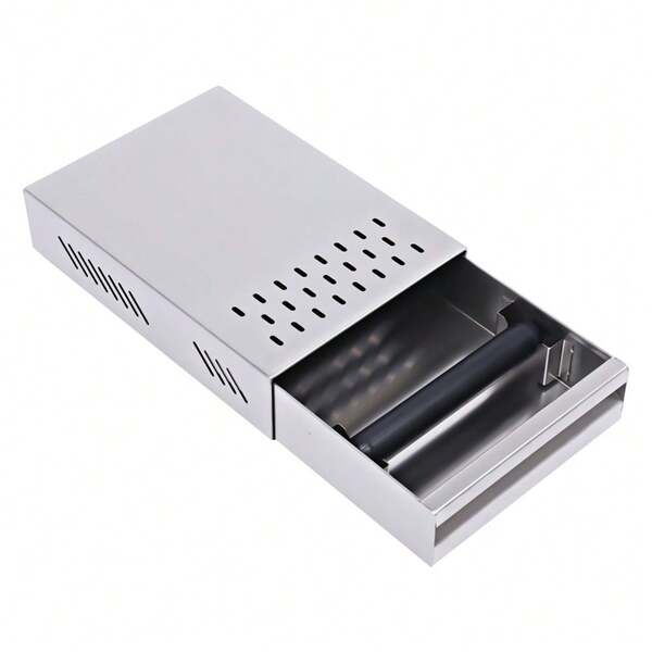 Drawer Style Knock Box - Natural Finish Coffee Grounds Container - Compact Knock Bin With Residue Drawer - Barista Tool For Espresso Station - Easy Clean Coffee Waste Bin With Splash Guard