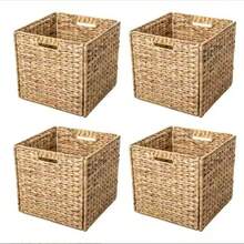 1pc Hand Woven Storage Basket, Large Multifunctional Storage Basket, Woven Cubic Basket For Living Room, Bedroom, Home Storage, Kitchen, Dormitory, Office, Storage, Cosmetic Storage Box, Storage Box, Basket, Organization And Storage, Basket, Room Storage, Storage, Storage Box, Trash Can, Gift Basket, Gift Box, Gift Basket, Wall Cabinet, Decorative Home Decor, Kitchen Accessories