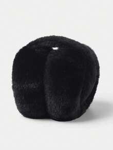 1 szt. Modne, jednokolorowe, pluszowe nauszniki dla mężczyzn, wiatroodporne nauszniki do jazdy na rowerze na świeżym powietrzu, zimowe, grube nauszniki zapewniające ciepło, odpowiednie do dopasowania zimą