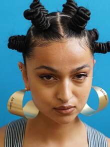 1 Personalized Customized Name, (Deciduous Leaf Shape, Circular, Designed With Exclamation Mark Pattern), Engraved Name Font, African Earrings, Large Earrings. Feature Earrings And Gives Them As Gifts, Handmade Earrings, Gold Earrings, And Personalized Earrings. Fashion Accessories Paired With Clothing, Fashionable Stainless Steel Earrings. - Style 1 - View 4