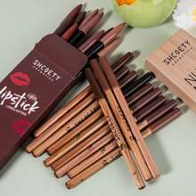 24 Pcs Lip Liner Set Gift Box Makeup Matte Long-Lasting Lip Outlining Easy-To-Color Lip Liner 24 Pcs Easy To Apply Lip Pencils, Assorted Shades, Smooth Contouring For Perfect Lips, Cosmetics Gifts For Women Halloween - 24 CÁI - Xem 2