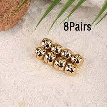 2个/4个/8个/10个装 时尚磁性丝巾夹和别针 - 耐用易用的磁性扣,适用于女士丝巾、披肩和帽子,四季皆宜,经典哑光表面,强力合金磁铁,可牢固固定丝巾和衣物,无钩设计,优雅风格,锌合金材质,适合服装搭配 - 黑與白 - 查看 34