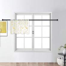 Perdele transparente cu broderie botanică / Perdea transparentă albă simplă cu buzunar / Perdele din voal semi-transparente cu aspect de in, model floral de viță de vie brodate / Pentru dormitor, sufragerie, decor de toamnă, decor de toamnă, decor cameră - Galben - Vizualizare 22