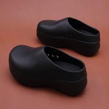 8cm Thick Sole Unisex Clogs, Lightweight Non-Slip Elevated Chef Shoes, Closed Toe Mule Slippers For Kitchen, Hospital, Nurse