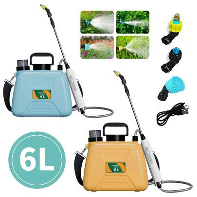 NetHong 6L Electric W.Eed Sprayer USB Rechargeable Handle Backpack Sprayer With 3 Nozzles