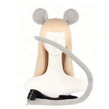 1 Băng đô tai chuột chân thực, Phụ kiện cosplay chuột Hamster, Đạo cụ biểu diễn, Thích hợp cho Giáng sinh, Trang phục lễ hội - Nhiều màu - Xem 7