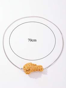 1 szt. męski naszyjnik z zawieszką w stylu hip-hopowym z imitacją ud kurczaka, skrzydełek i nuggetsów