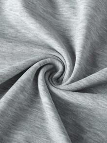 1pc Valentine's Day Girls Casual "DADDY'S GIRL" Print Crew Neck Sweatshirt, Autumn/Winter Student Young Children Long Sleeve Top - Leopard Print Fashionable And Cool, Suitable For Young Trendsetters - Grey - View 4