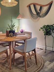 1 Stück gewebte Faser Wandbehang - Boho & minimalistisch Wohndekoration, gestreiftes Muster, horizontale Aufhängung, ohne Strom, geeignet für Schlafzimmer und Wohnzimmer, Innenbereich, Schlafzimmer Wanddekoration | Minimalistische Dekoration | Gewebte Textur, Gewebter Wandbehang, Grüner gewebter Wandbehang, Gewebte Wandkunst, Gewebter Wandteppich/Dekoration, Wandbehang Teppich/Dekoration, Groß/Extragroß Wandteppich - Verschiedenfarbig - Übersicht 3