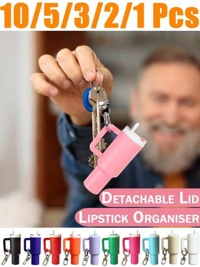 1/2pcs Mini Tumbler Keychain Accessories For Cup,Cute Cup Key Charms For Women Purse Handbag Backpack Mini Water Bottle Keychain - Street Style,Multicoloured,Keychain Accessories Charms,Purse Charms,Cups,5/3/2/1pc Keychains, Bag Accessories,Purse Charms For Handbags,Lipstick Storage Box,Purse Accessories,Mini Tumbler Keychain, Mini Cup Keychain For Key Ring Or Lip Balm, Cute Tumbler Keychain
