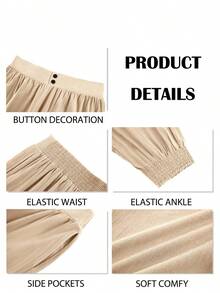 Men's Elastic Waist Pirate Costume Pants Cotton Medieval Viking Knicker Colonial Style Ideal For Halloween - Màu Khaki - Xem 5